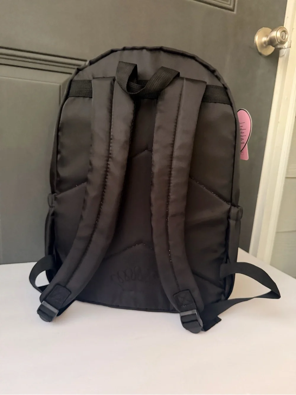Juicy Couture brown chocolate Backpack with Pink Logo Lining and Rose Gold Trim